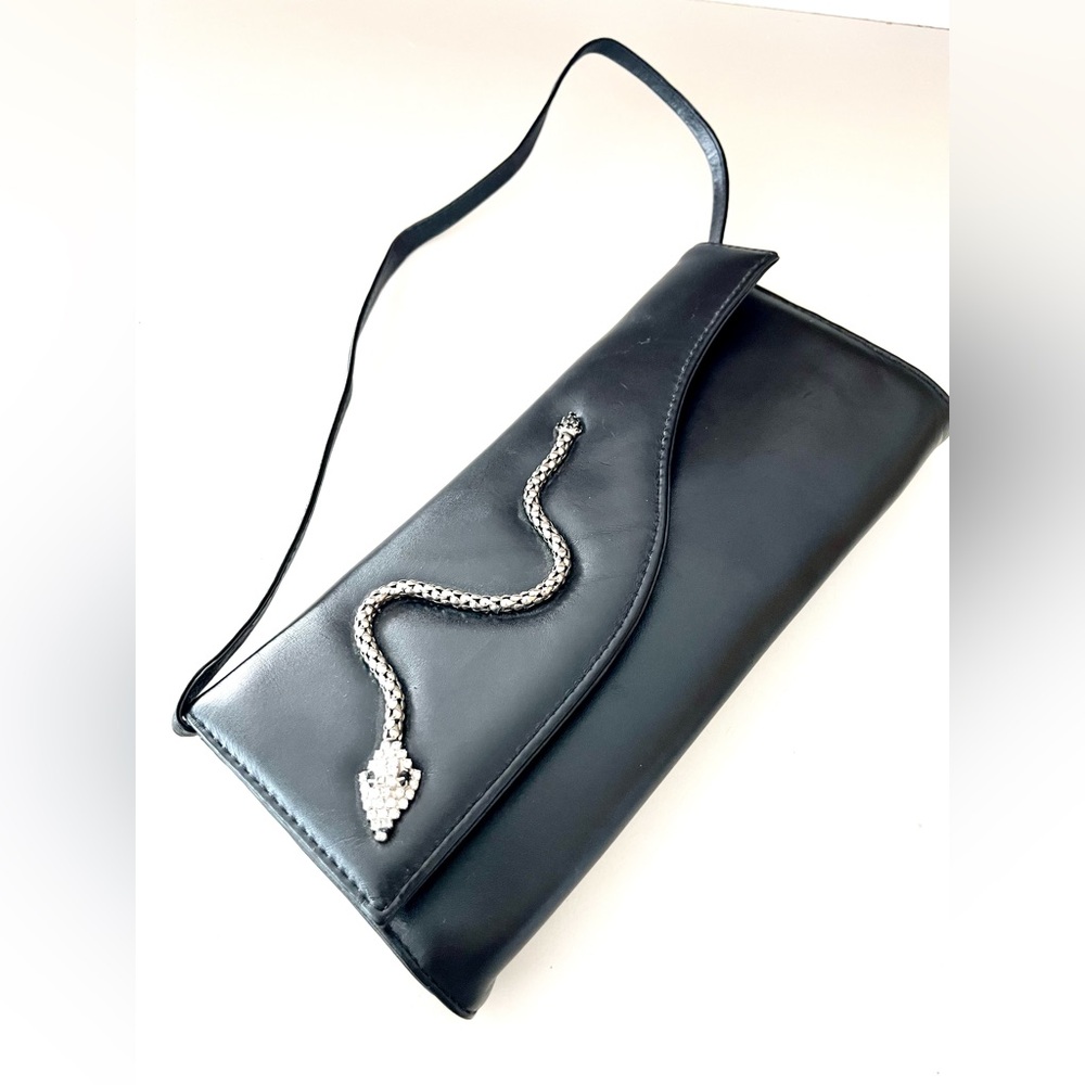 Aldo Leather Snake Envelope Clutch